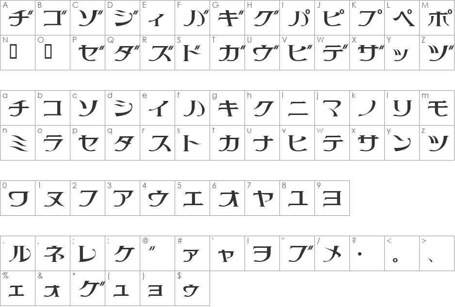 littlepig font character map preview