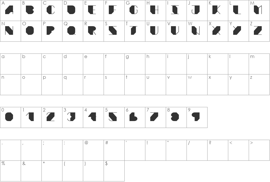Aura font character map preview