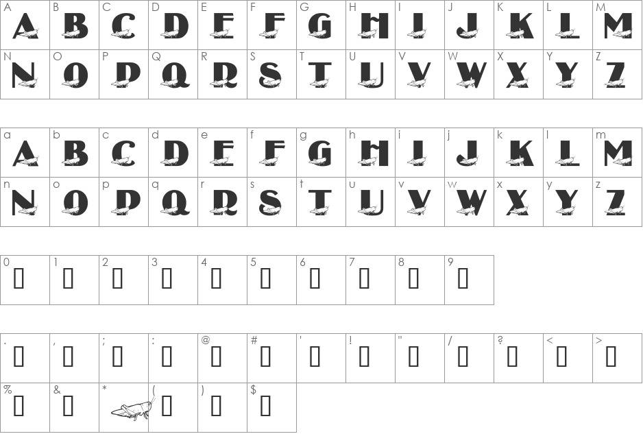 LMS Yes Young Grasshopper font character map preview