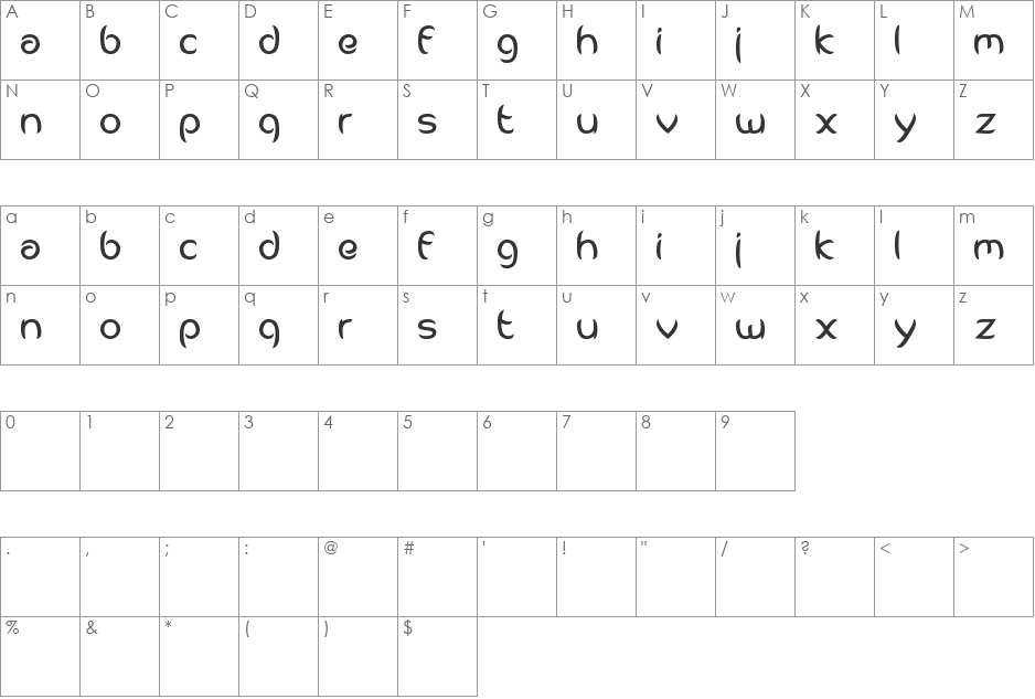 Logobloqo2 font character map preview