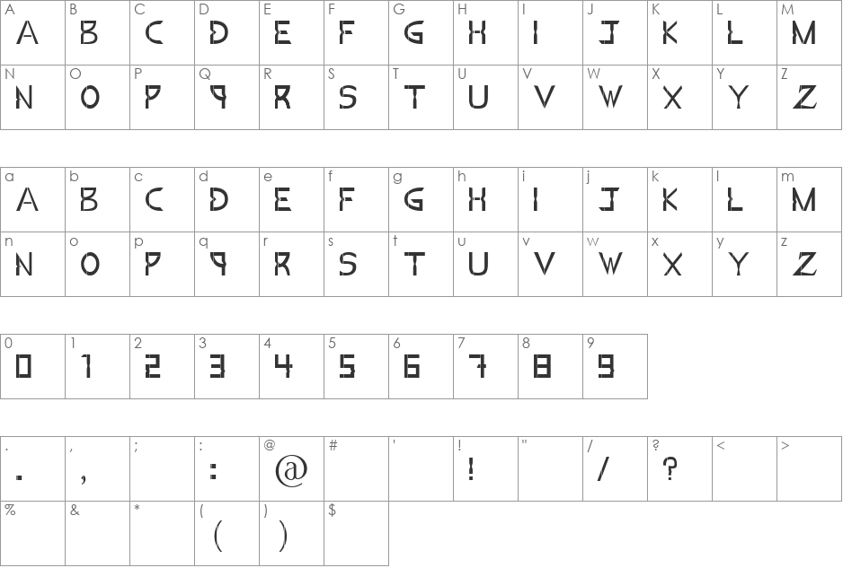 Lord ZeDD Release - LJ Studios font character map preview