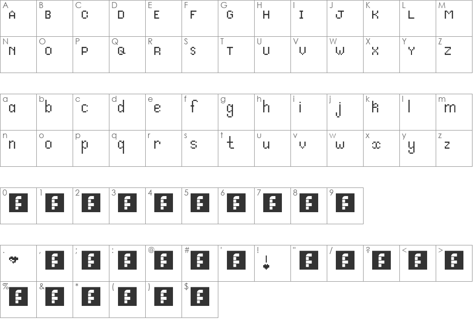Love font character map preview