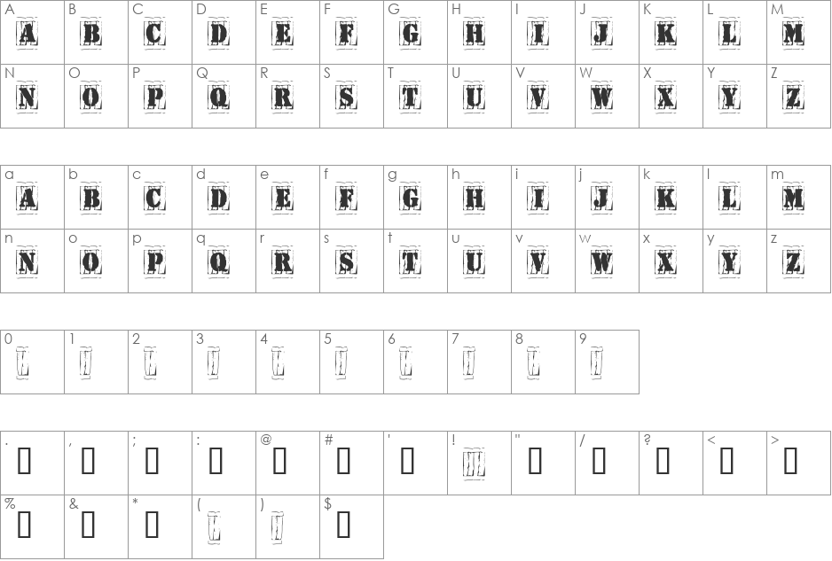 (Moving_Carton) font character map preview