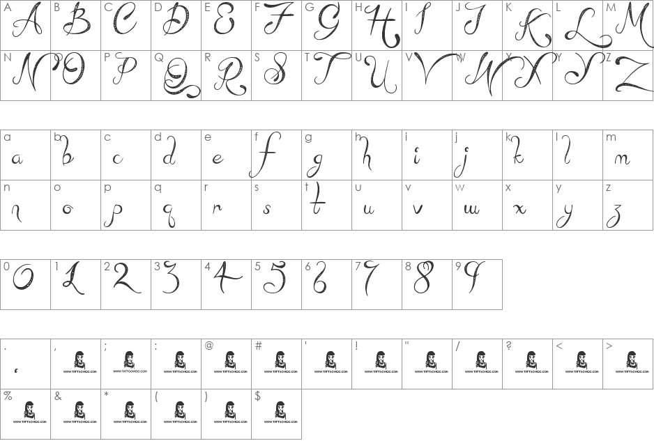 Mad Beef font character map preview
