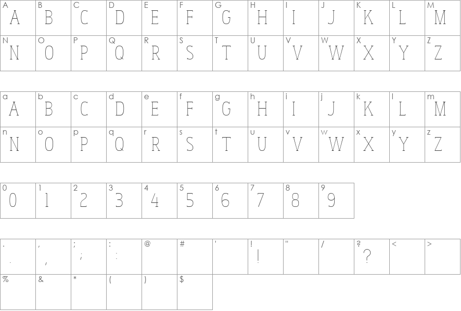 madame klara font character map preview