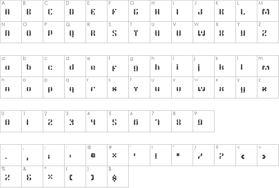 madison ave. font character map preview