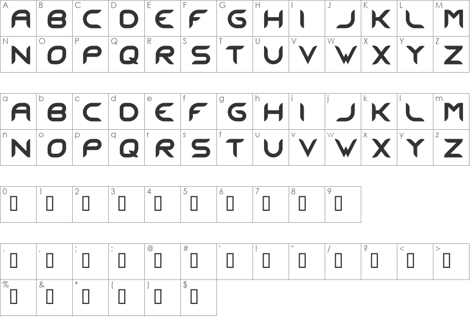 Maestro font character map preview