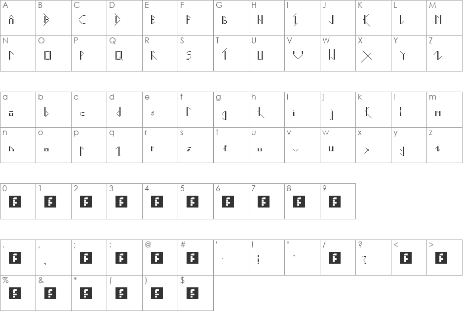 Mamma Mia font character map preview