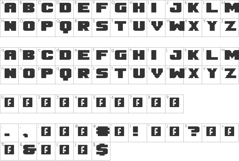 Mandarin font character map preview