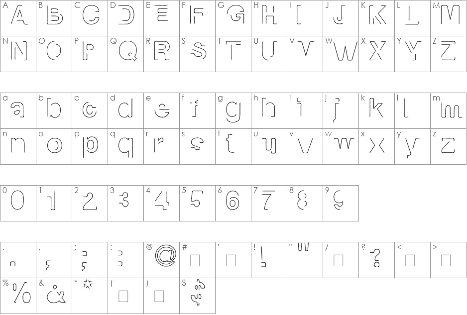 manko font character map preview
