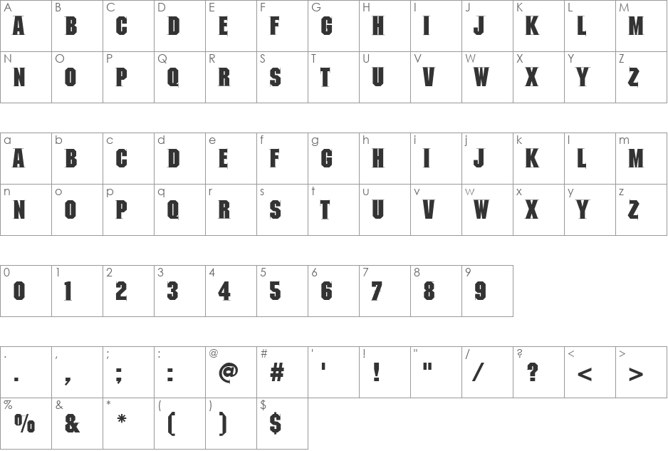 MannohKSerif font character map preview