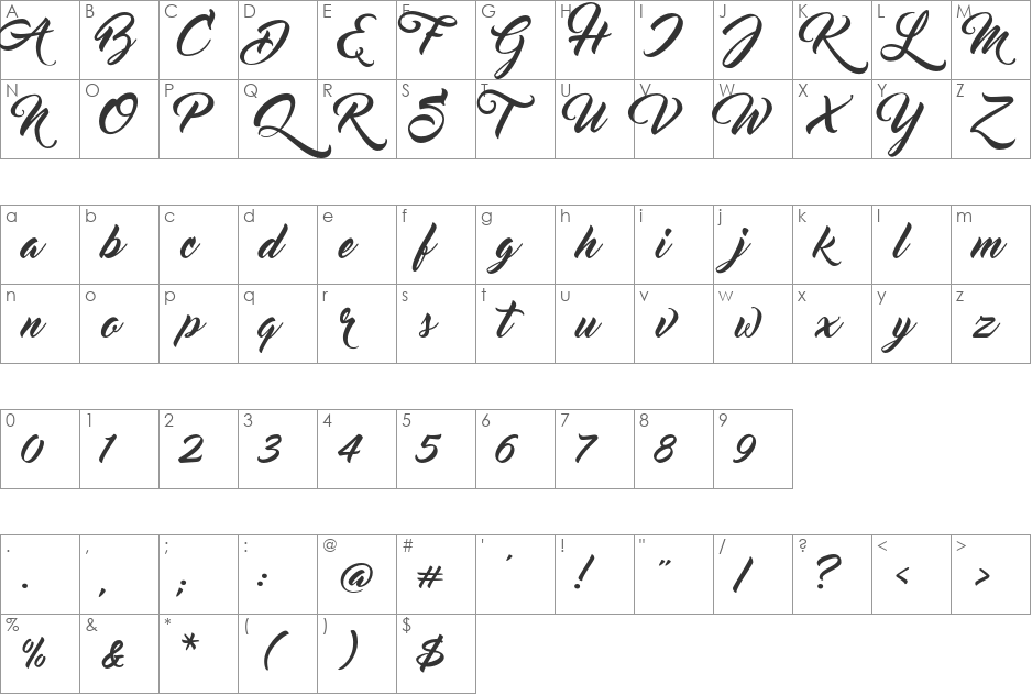 Master Of Break font character map preview