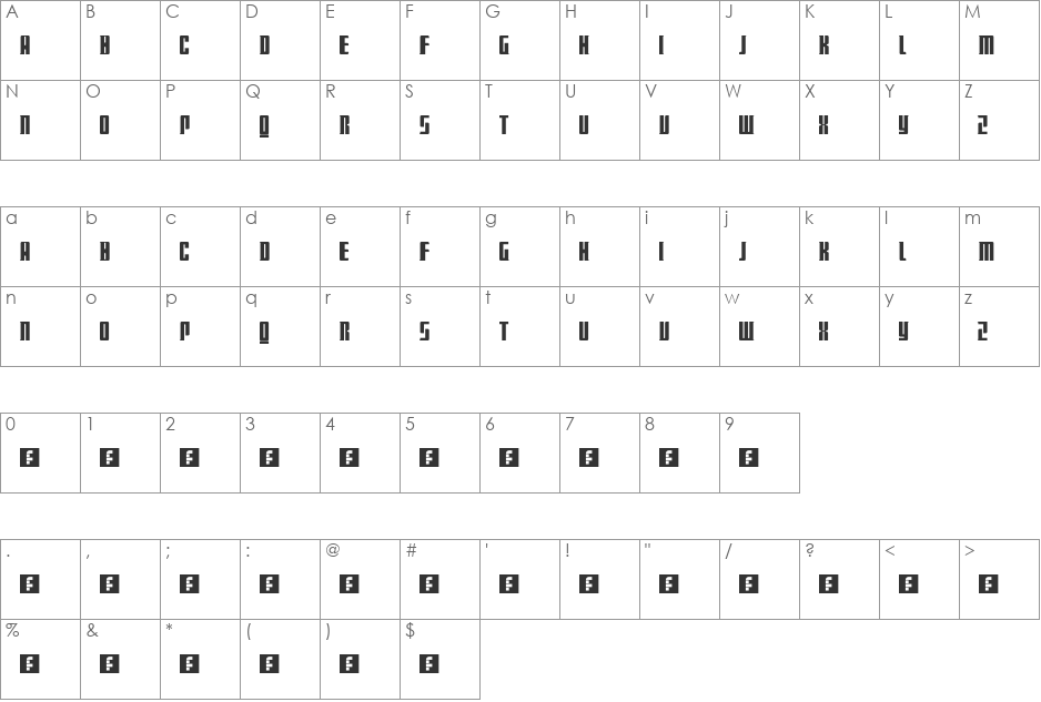 Matt Smith Doctor Who font character map preview