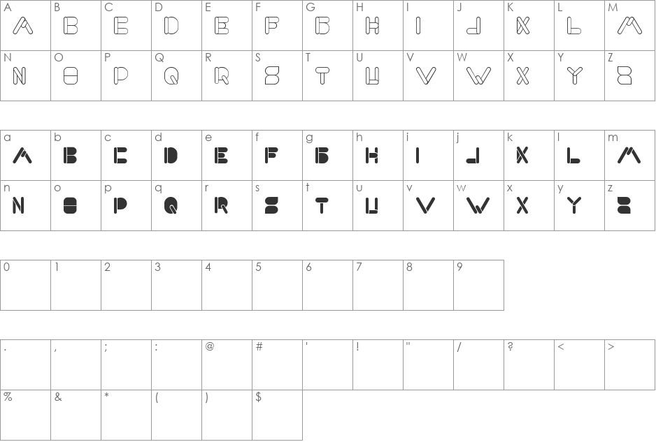 MAXIMUM KILOMETER font character map preview