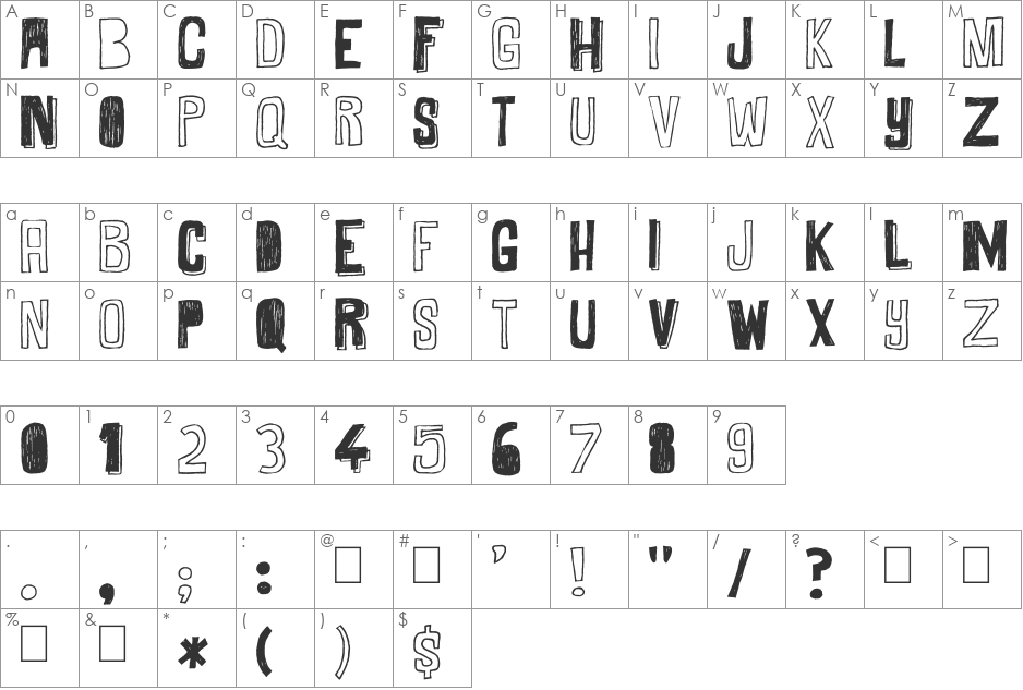 Maybe Maybe Not font character map preview