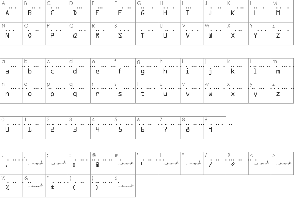 MC morse_VanDuuren_7_Unit S font character map preview