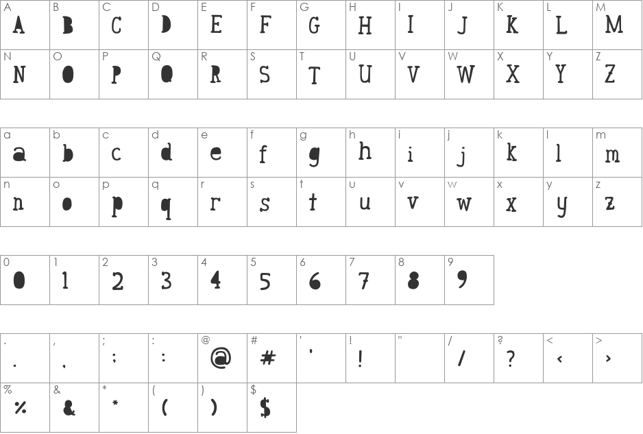 Awesome font character map preview