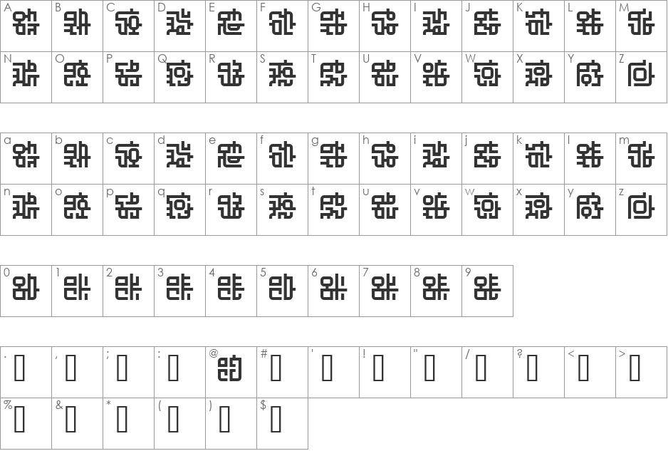 MECCHA_GO font character map preview