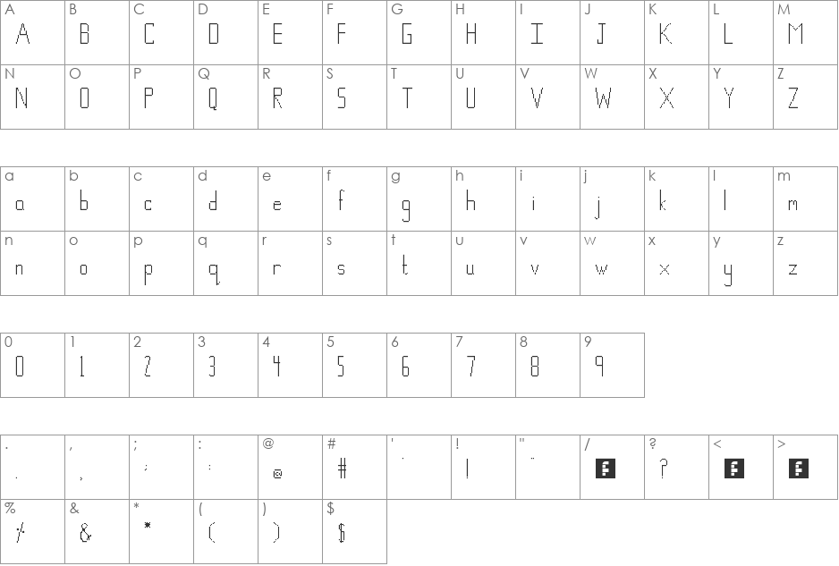 Meghna's Handwriting font character map preview