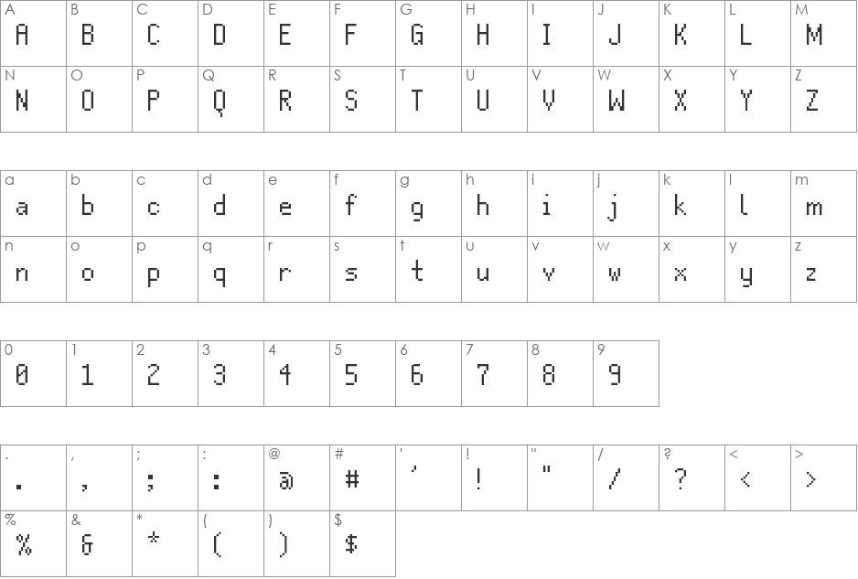 Mercutio NBP SmallCaps font character map preview