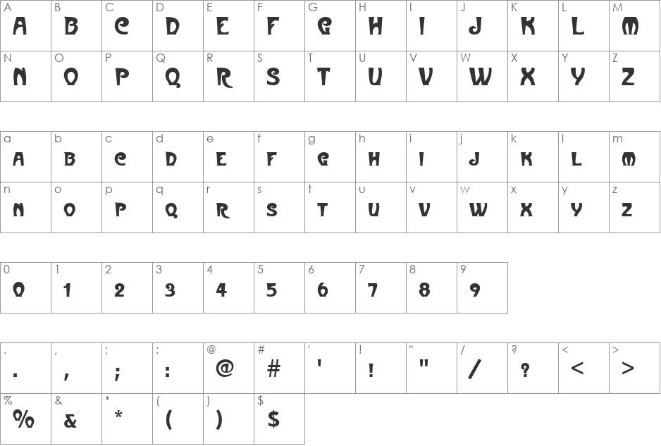 MetropolitainesSCD font character map preview