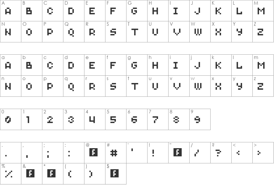 michel font character map preview