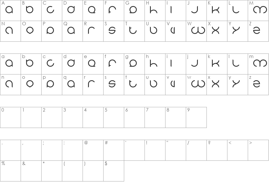 michelle font character map preview