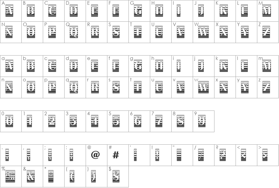 a_AlbionicTitulCmGrd font character map preview