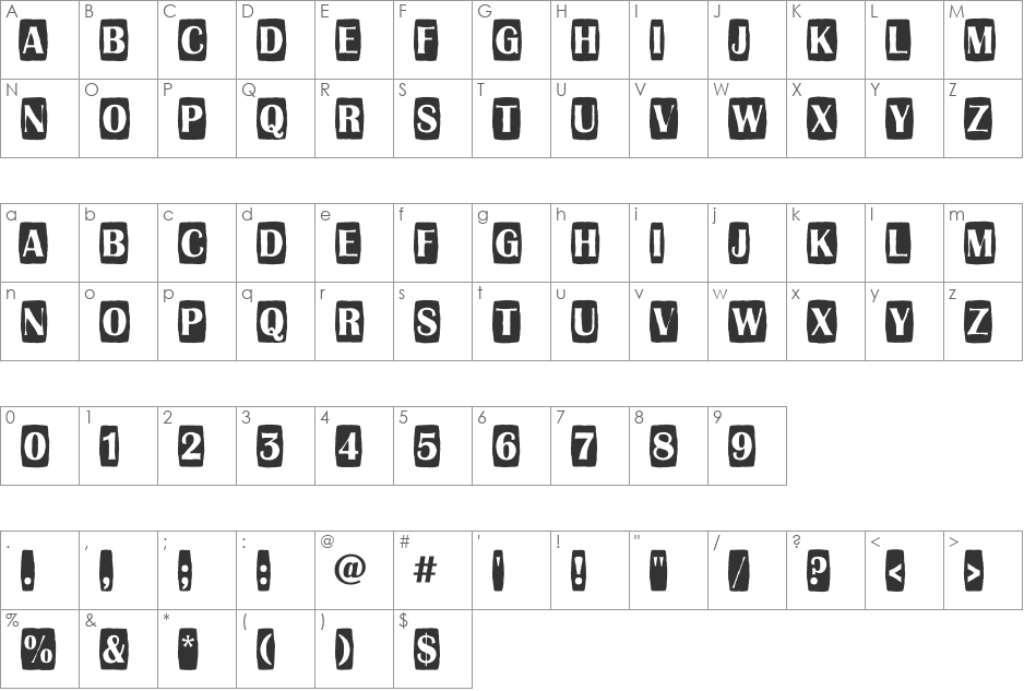 a_AlbionicTitulCmJgg font character map preview