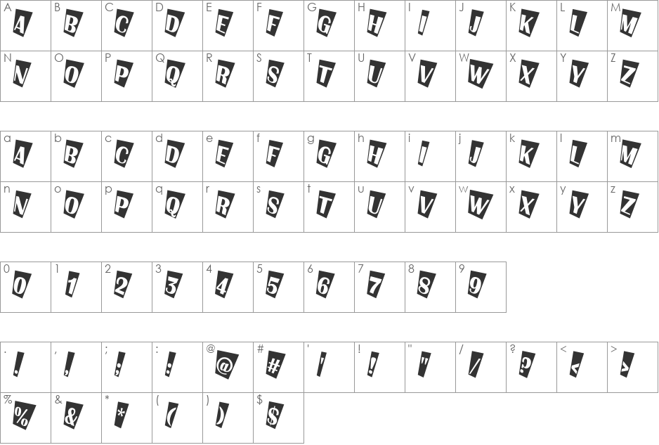 a_AlbionicTitulCmTw font character map preview