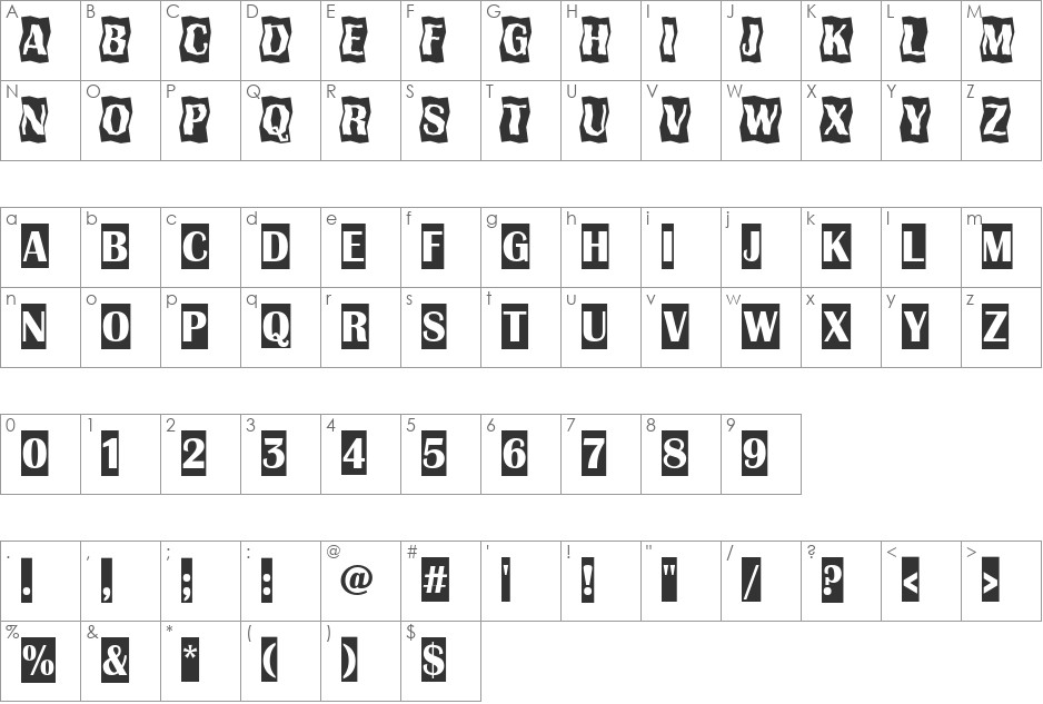 a_AlbionicTtlCmDc2Cmb font character map preview
