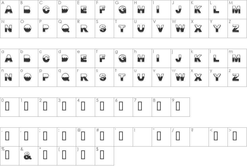 Midsummer Circus font character map preview