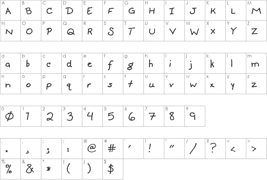 Mika Pro font character map preview