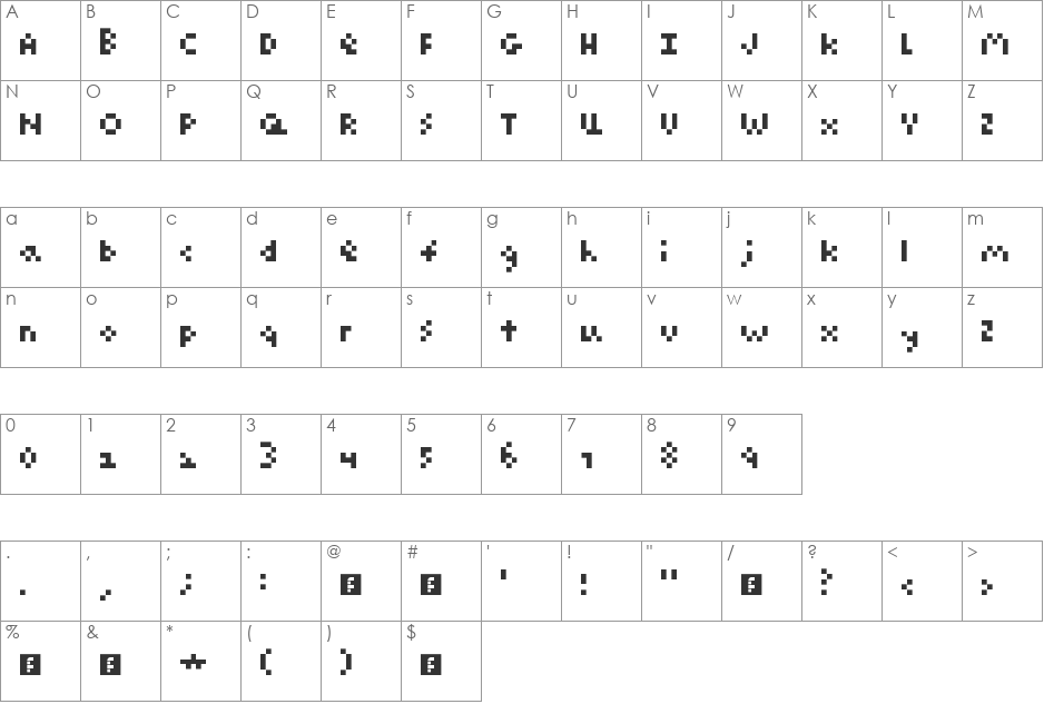 miku font character map preview