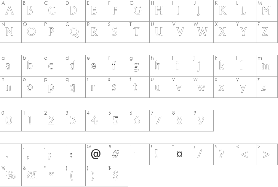 a_AllgidusOtl font character map preview