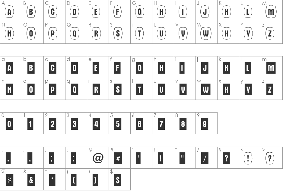 a_AlternaCmDc2Cb font character map preview