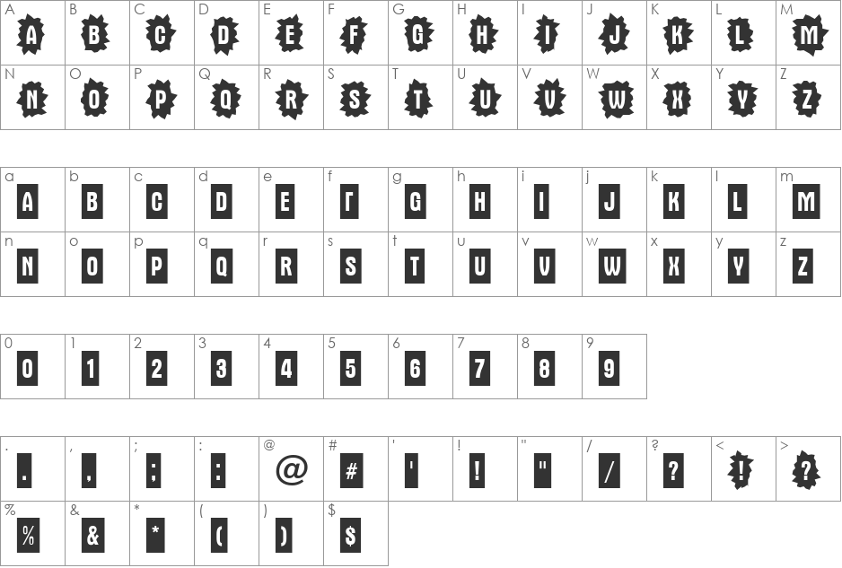 a_AlternaCmDc4Cb font character map preview