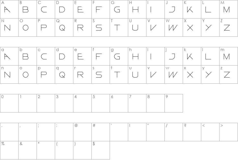 Mis-Shape Tessellate font character map preview