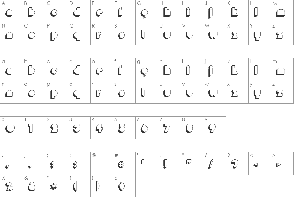 Misirlou Day font character map preview