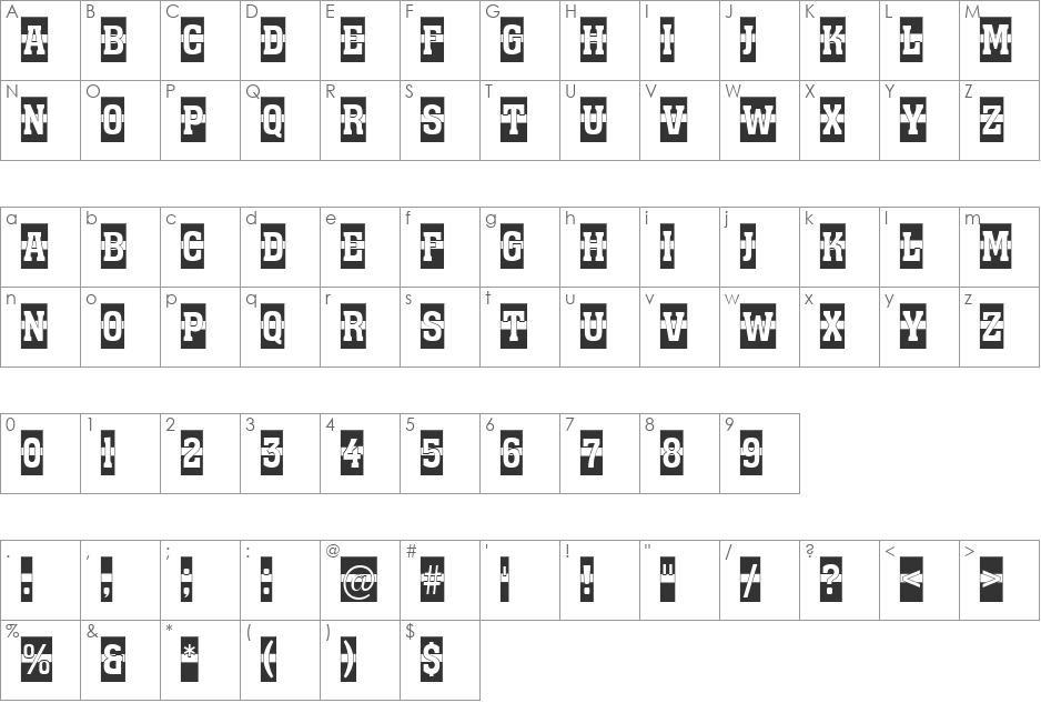 a_AssuanTitulCm1St font character map preview