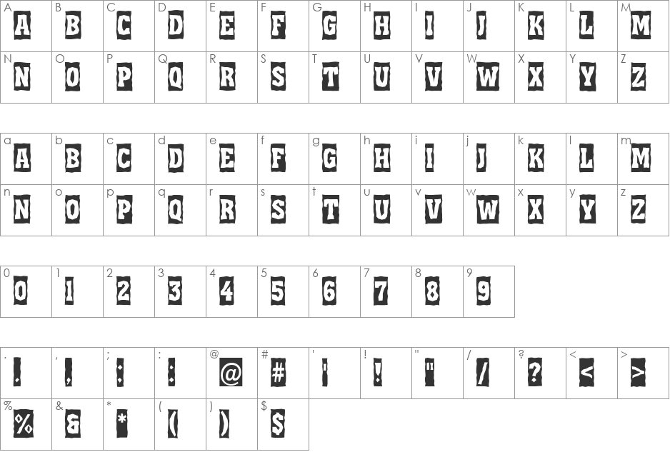 a_AssuanTitulCmBrk font character map preview