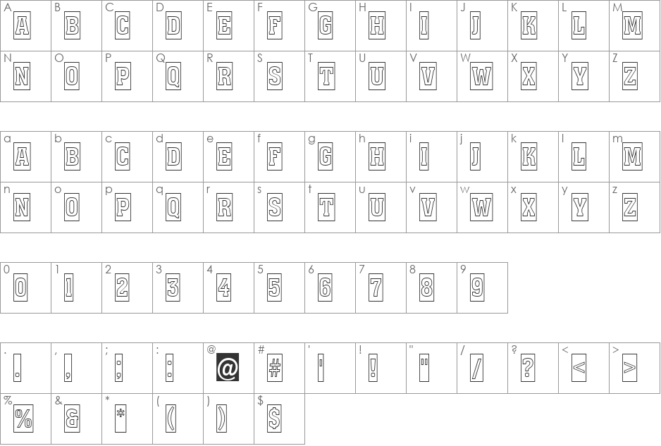 a_AssuanTitulCmOtl font character map preview