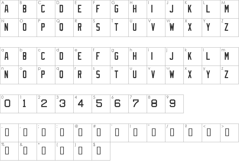 MLB Red Sox font character map preview