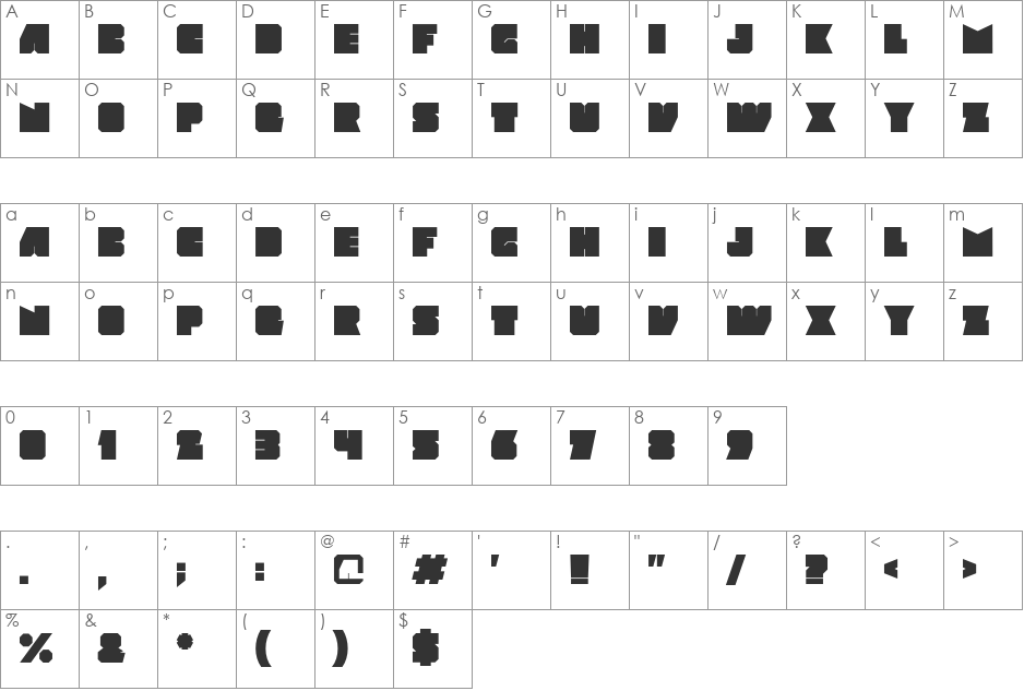 Mod font character map preview