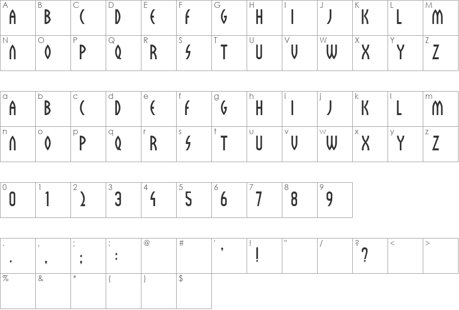 Mohabathein font character map preview