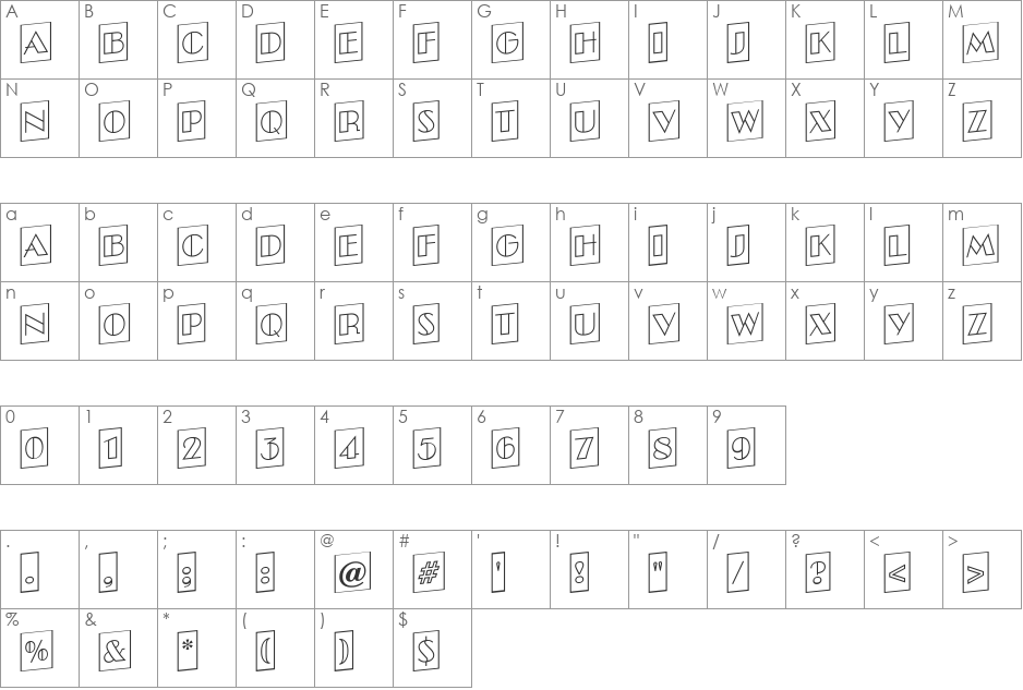 a_BentoCmOtlUp font character map preview