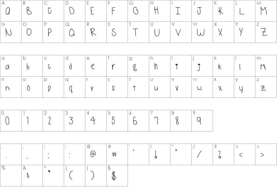 monkeys and bananas font character map preview