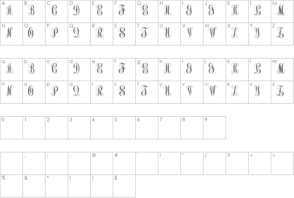 monogram kk font character map preview