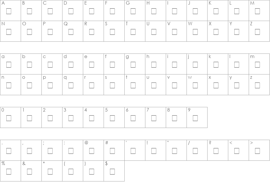 Monotype Koufi font character map preview