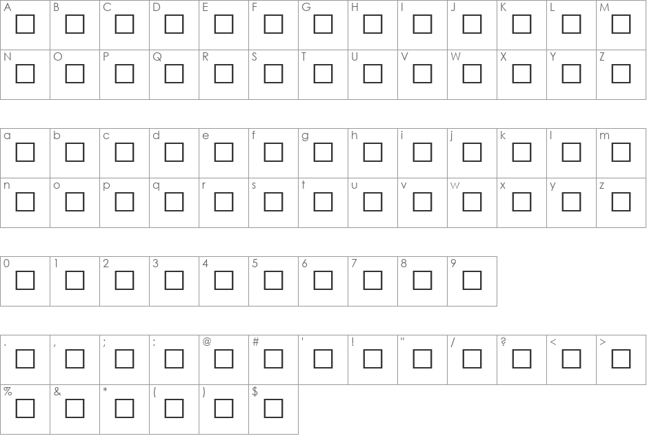 Monotype Sorts 2 font character map preview